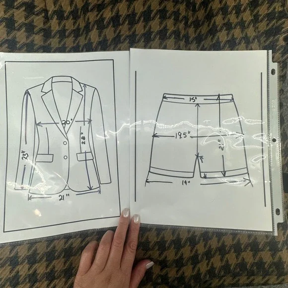 Ted Lapidus Paris Vintage Wool Houndstooth‎ Blazer&Skirt Set 42 Made in France - Picture 4 of 13